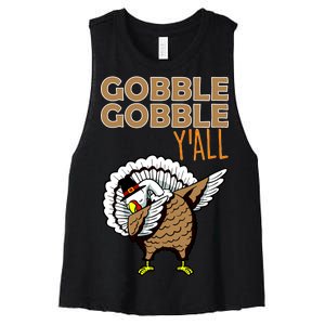 Gobble Gobble Y'all Turkey Women's Racerback Cropped Tank