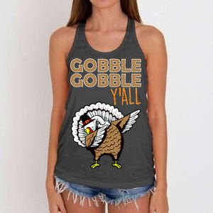 Gobble Gobble Y'all Turkey Women's Knotted Racerback Tank