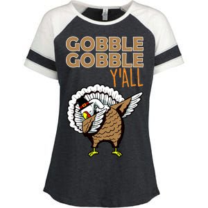 Gobble Gobble Y'all Turkey Enza Ladies Jersey Colorblock Tee