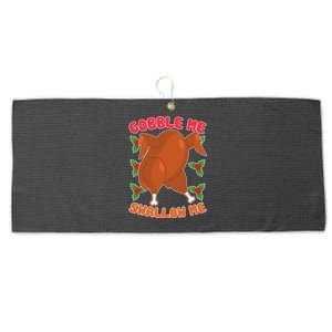 Gobble Me Swallow Me Dancing Turkey Large Microfiber Waffle Golf Towel