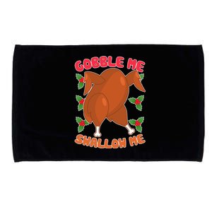 Gobble Me Swallow Me Dancing Turkey Microfiber Hand Towel