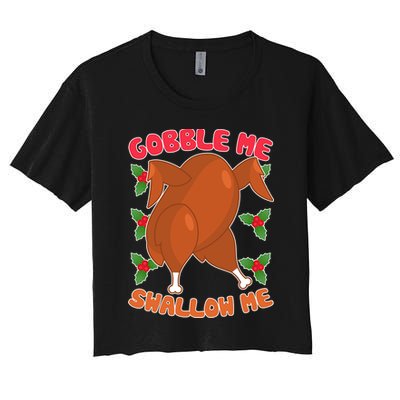 Gobble Me Swallow Me Dancing Turkey Crop Top