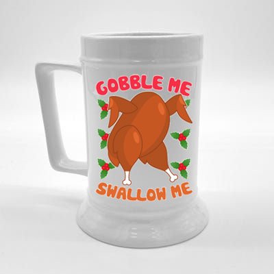 Gobble Me Swallow Me Dancing Turkey Beer Stein