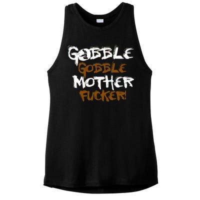 Gobble Mother Fucker Ladies PosiCharge Tri-Blend Wicking Tank