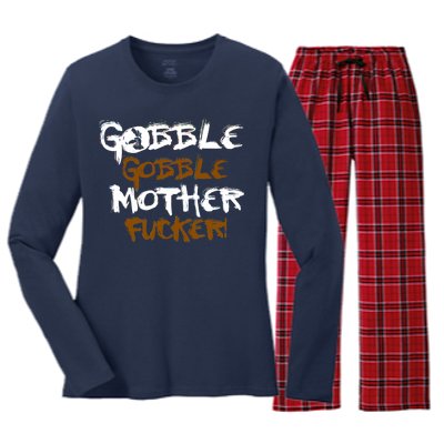 Gobble Mother Fucker Women's Long Sleeve Flannel Pajama Set 