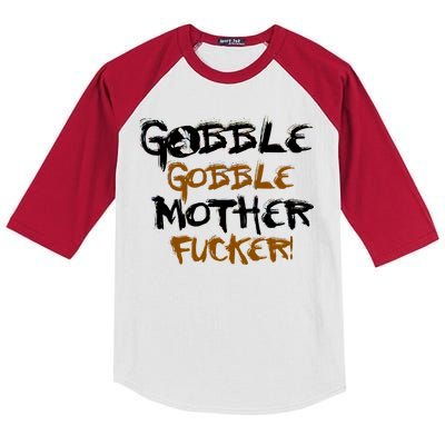 Gobble Mother Fucker Kids Colorblock Raglan Jersey