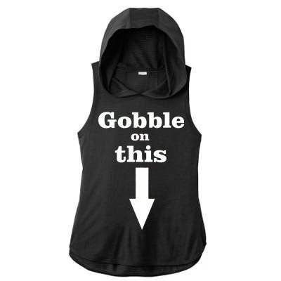 Gobble On This Ladies PosiCharge Tri-Blend Wicking Draft Hoodie Tank