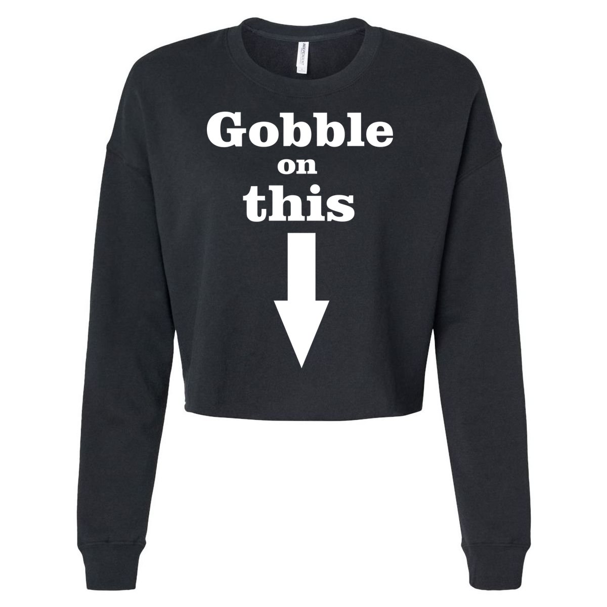 Gobble On This Cropped Pullover Crew