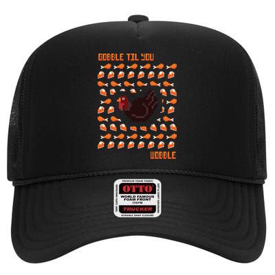 Gobble Til You Wobble High Crown Mesh Back Trucker Hat