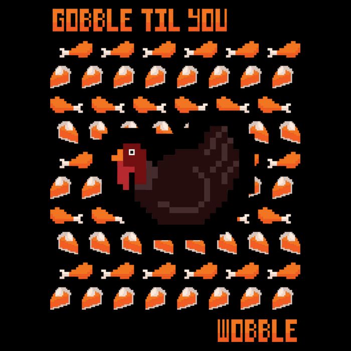 Gobble Til You Wobble Full-Length Apron With Pockets