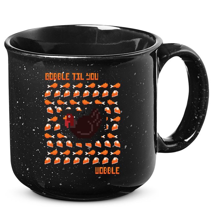 Gobble Til You Wobble 15oz Campfire Ceramic Mug