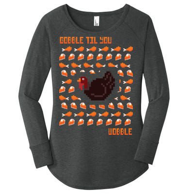 Gobble Til You Wobble Women's Perfect Tri Tunic Long Sleeve Shirt