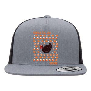 Gobble Til You Wobble Flat Bill Trucker Hat