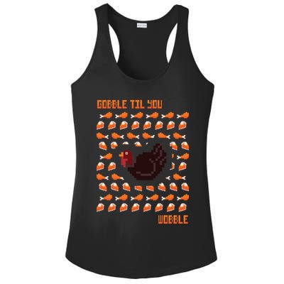Gobble Til You Wobble Ladies PosiCharge Competitor Racerback Tank
