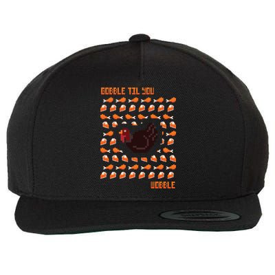 Gobble Til You Wobble Wool Snapback Cap