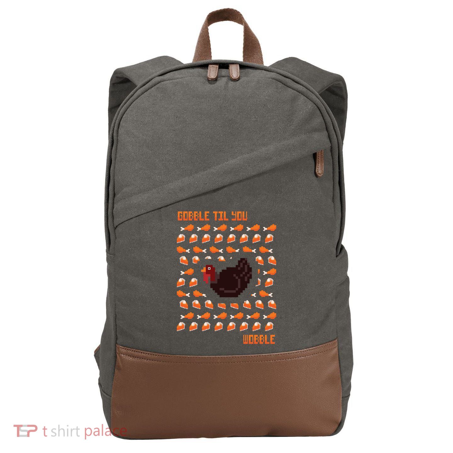 Gobble Til You Wobble Cotton Canvas Backpack