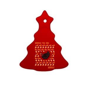 Gobble Til You Wobble Ceramic Tree Ornament