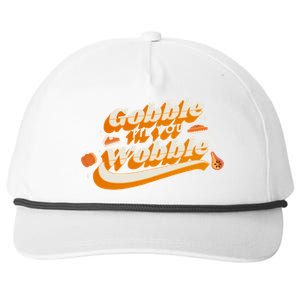 Gobble Til You Wobble Funny Thanksgiving Snapback Five-Panel Rope Hat