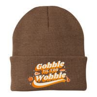 Gobble Til You Wobble Funny Thanksgiving Knit Cap Winter Beanie