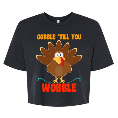 Gobble Till You Wobble Bella+Canvas Jersey Crop Tee