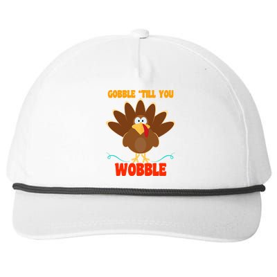 Gobble Till You Wobble Snapback Five-Panel Rope Hat