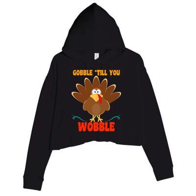 Gobble Till You Wobble Crop Fleece Hoodie