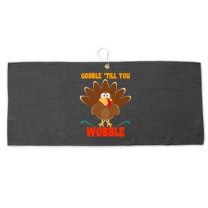 Gobble Till You Wobble Large Microfiber Waffle Golf Towel