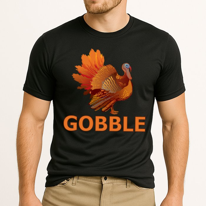 Gobble Turkey Thanksgiving Cooling Performance Crew T-Shirt