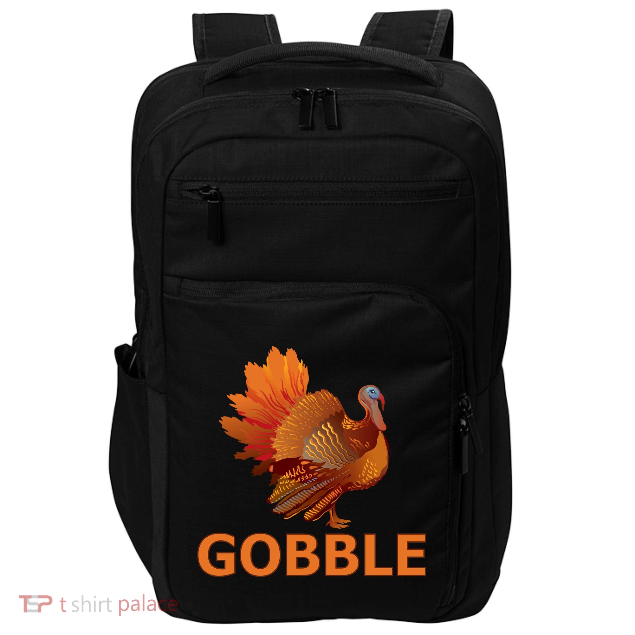 Gobble Turkey Thanksgiving Impact Tech Backpack