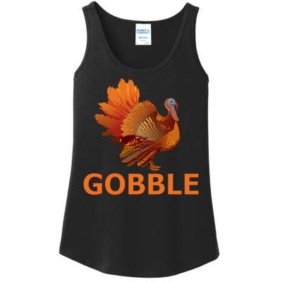 Gobble Turkey Thanksgiving Ladies Essential Tank