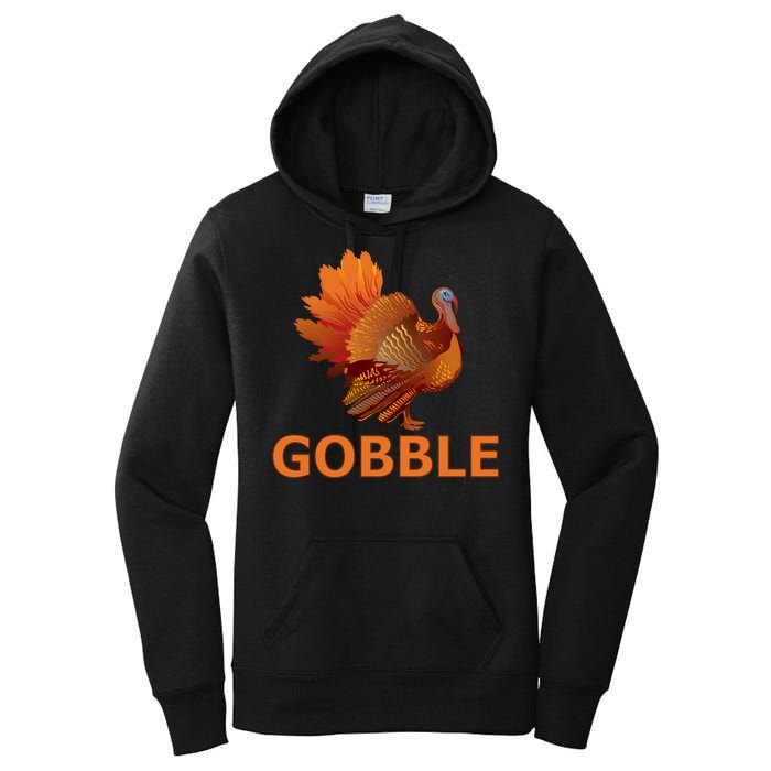 Gobble Turkey Thanksgiving Women's Pullover Hoodie