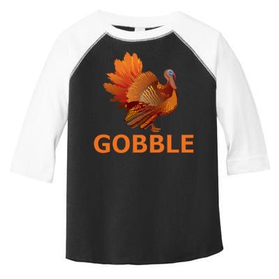 Gobble Turkey Thanksgiving Toddler Fine Jersey T-Shirt