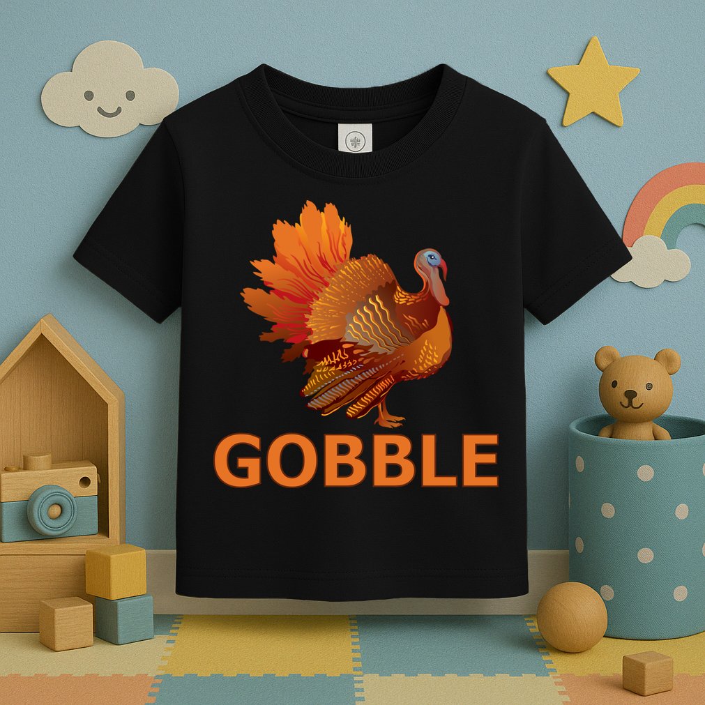 Gobble Turkey Thanksgiving Toddler T-Shirt