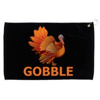 Gobble Turkey Thanksgiving Grommeted Golf Towel