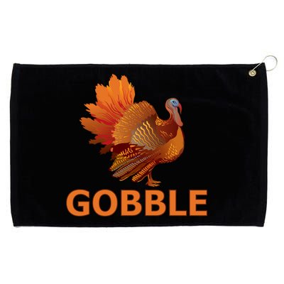 Gobble Turkey Thanksgiving Grommeted Golf Towel