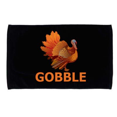 Gobble Turkey Thanksgiving Microfiber Hand Towel