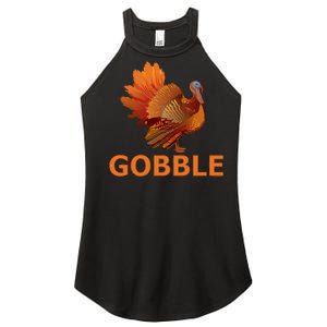 Gobble Turkey Thanksgiving Women's Perfect Tri Rocker Tank