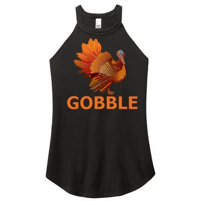 Gobble Turkey Thanksgiving Women's Perfect Tri Rocker Tank