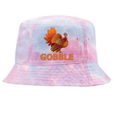 Gobble Turkey Thanksgiving Tie-Dyed Bucket Hat