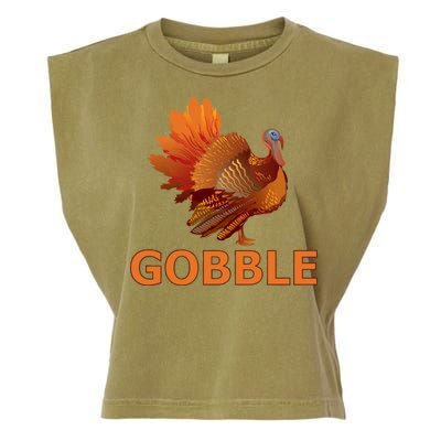 Gobble Turkey Thanksgiving Garment-Dyed Women's Muscle Tee