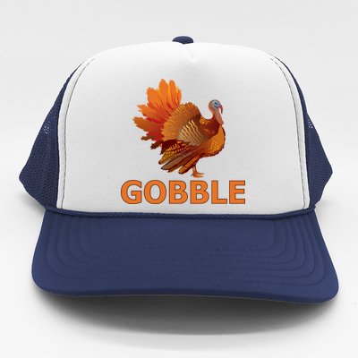 Gobble Turkey Thanksgiving Trucker Hat