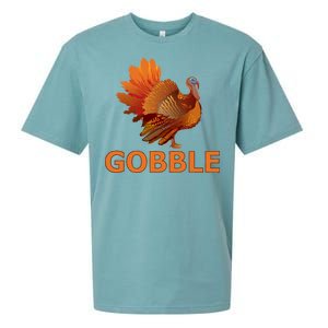 Gobble Turkey Thanksgiving Sueded Cloud Jersey T-Shirt