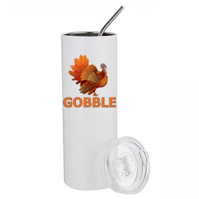 Gobble Turkey Thanksgiving Stainless Steel Tumbler