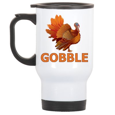 Gobble Turkey Thanksgiving Stainless Steel Travel Mug