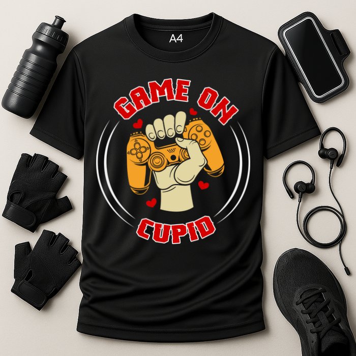 Game On Cupid Video Gaming Valentine Performance Shirt