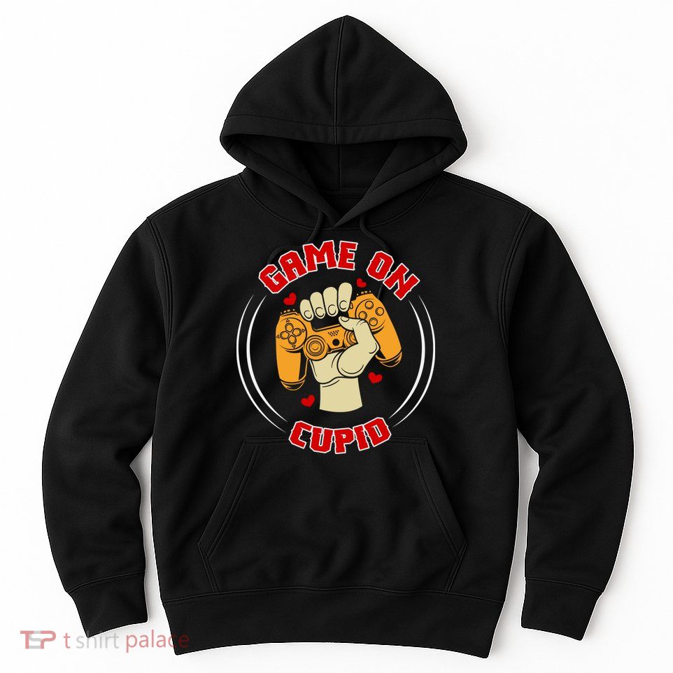 Game On Cupid Video Gaming Valentine Hoodie