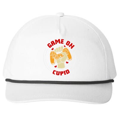 Game On Cupid Video Gaming Valentine Snapback Five-Panel Rope Hat