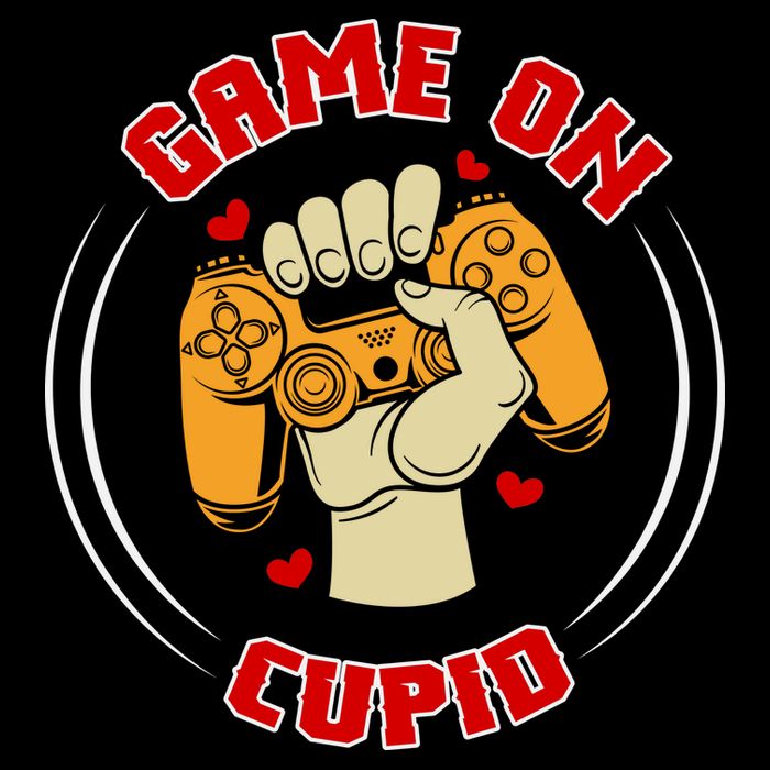 Game On Cupid Video Gaming Valentine 7-Panel Snapback Hat