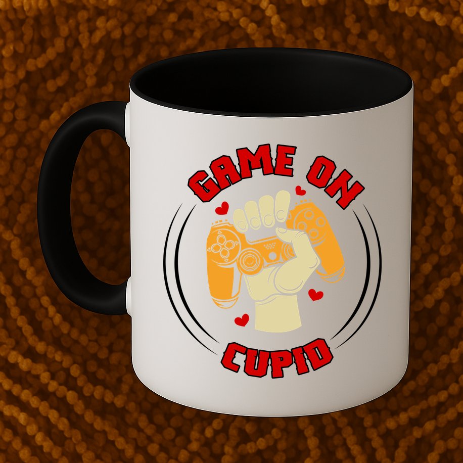 Game On Cupid Video Gaming Valentine Mug