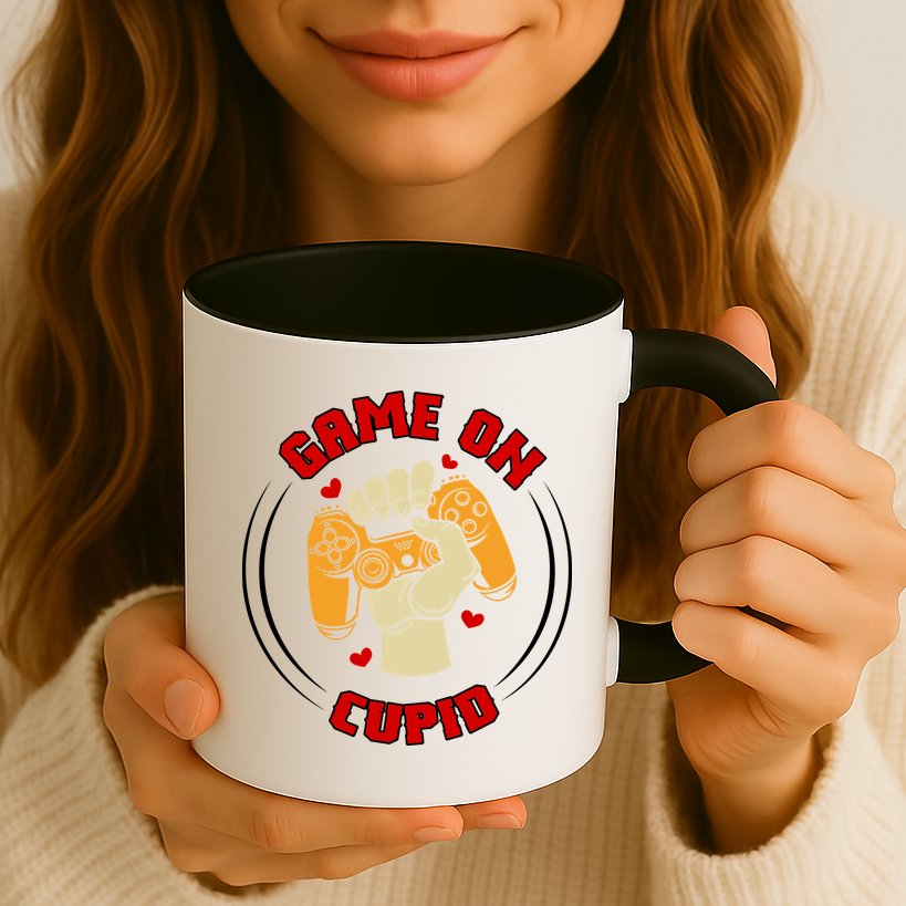 Game On Cupid Video Gaming Valentine Mug
